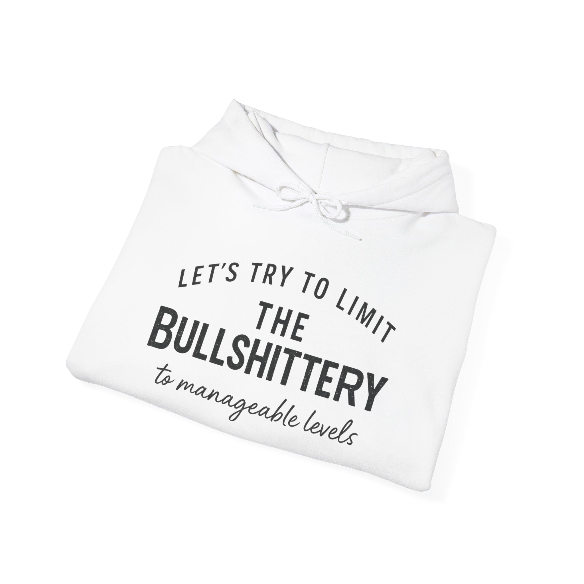 Hoodie — "Let’s Try to Limit the Bullshittery to Manageable Levels" Casual Slogan Pullover