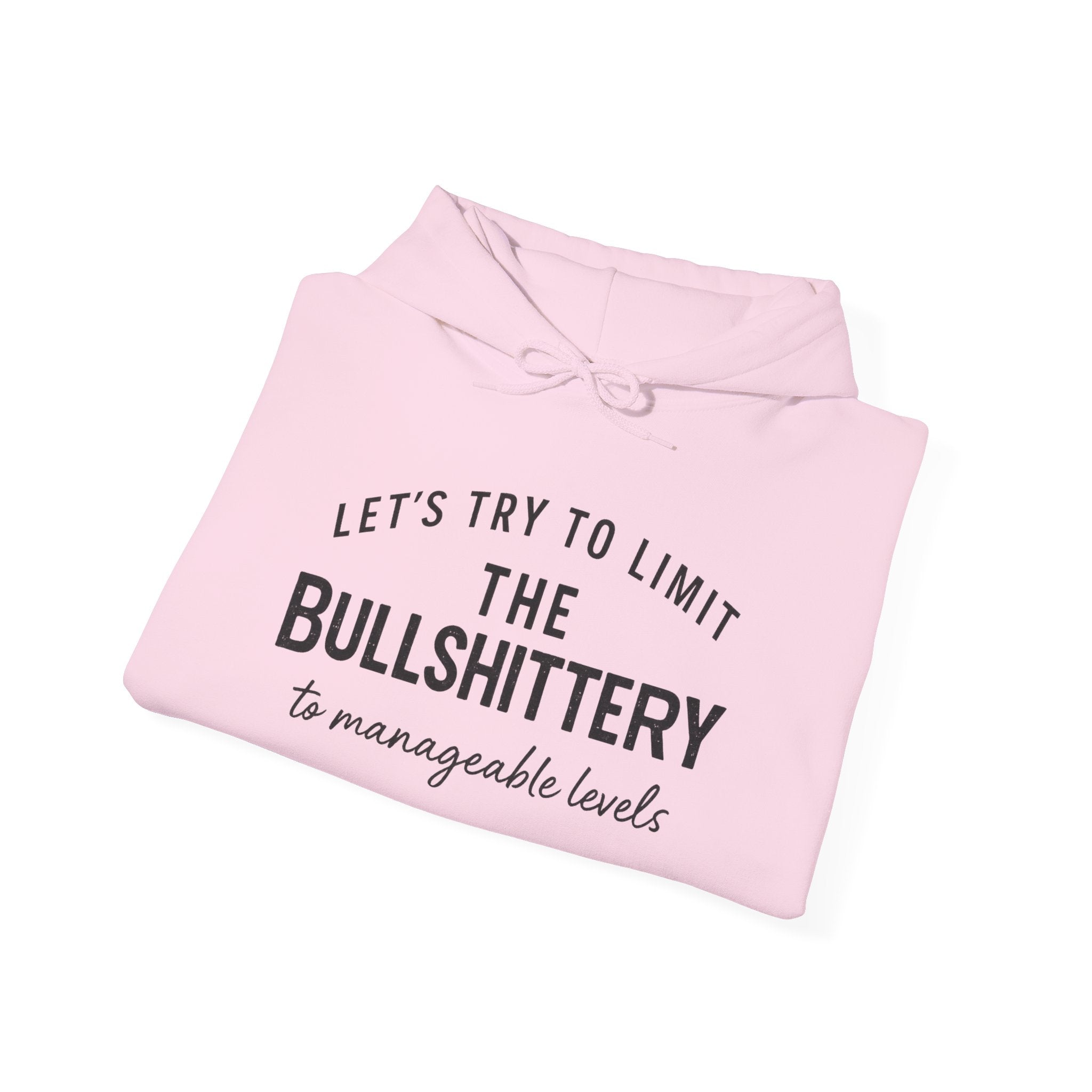 Hoodie — "Let’s Try to Limit the Bullshittery to Manageable Levels" Casual Slogan Pullover